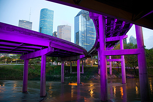 Buffalo Bayou Promenade, Houston, TX; Photographer: Tom Fox