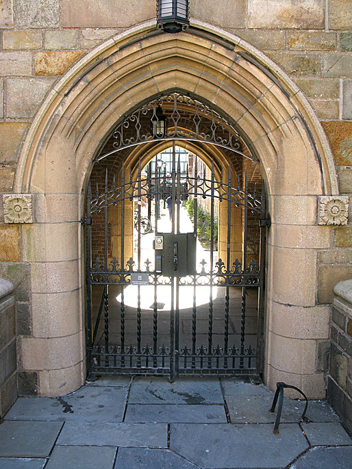 Jonathan Edwards College entry gate.