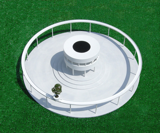 If actually built, the tree would slowly move around on the track whenever the sun generates enough energy to power the electric motors connected to the wheels, mounted on the base of the tree's container.
