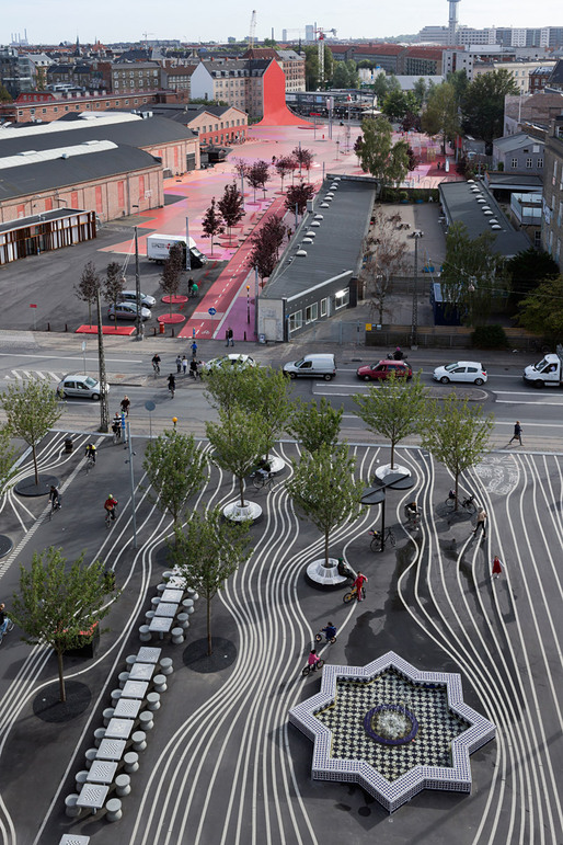 Superkilen urban park in Copenhagen, Denmark (Photo: Iwan Baan)