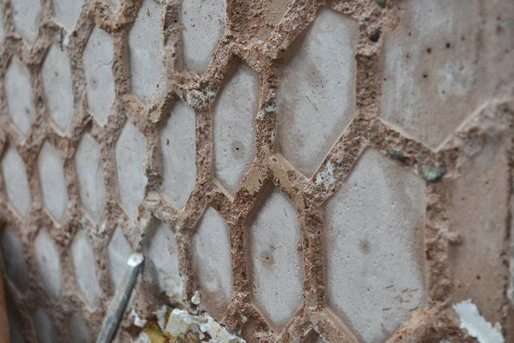 Detail of canchita wall