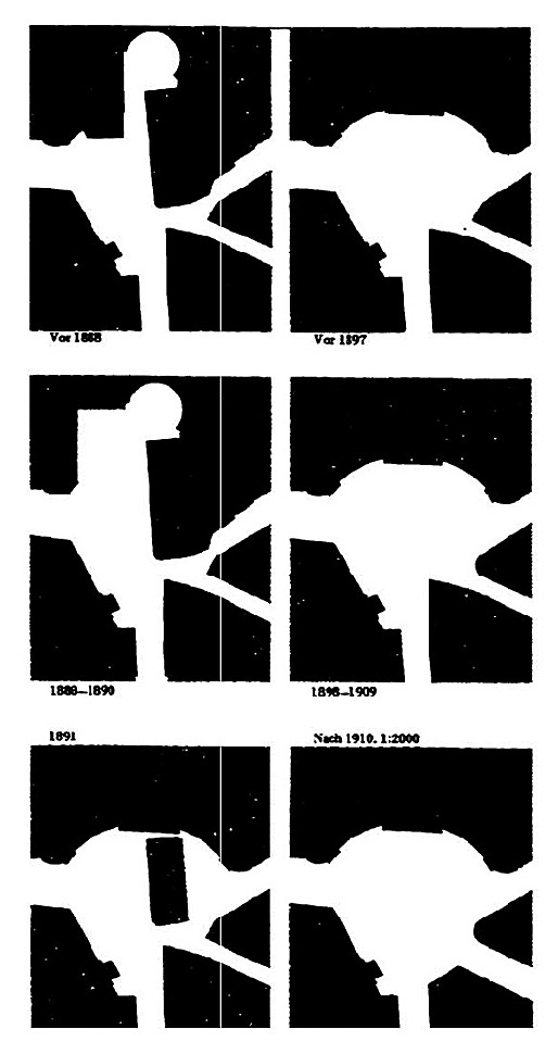 Figure 3 - Michaelerplatz before and after Looshaus