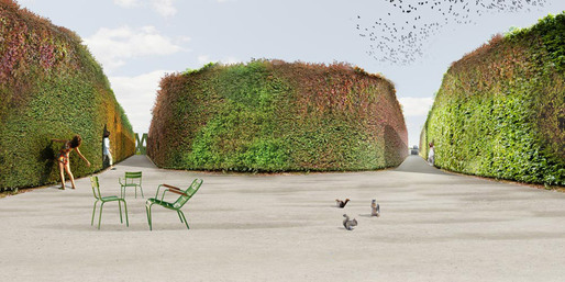 Rendering of the winning Star Maze design for Park Groot Vijversburg by LOLA, Deltavormgroep, and Piet Oudolf (Image: LOLA)