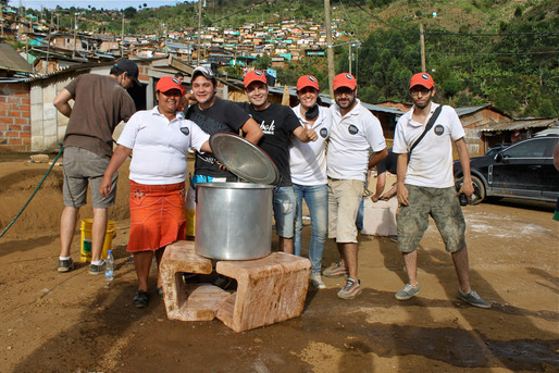 Two finished units were completed to create a balanced cooking surface for the sancocho pot