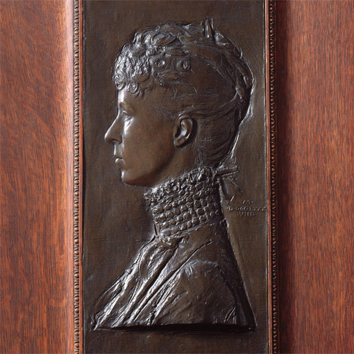 Augustus Saint Gaudens, Mrs. Schuyler Van Rensselaer (Mariana Griswold), bronze relief, 1888. [In the collection of the Metropolitan Museum of Art] 