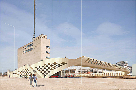 Competition-winning design for the new Negrellisteg pedestrian bridge in Zurich by Explorations Architecture, Flint &amp; Neill and Arup Lighting