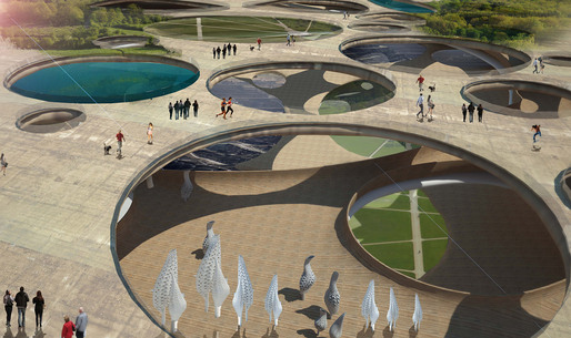 Detail from the board of the finalist entry "Networked Ecologies: Rethinking Remediation"