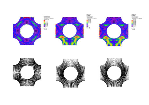 Comparison of the structural analysis and geodesic lines. (© DRX Team)