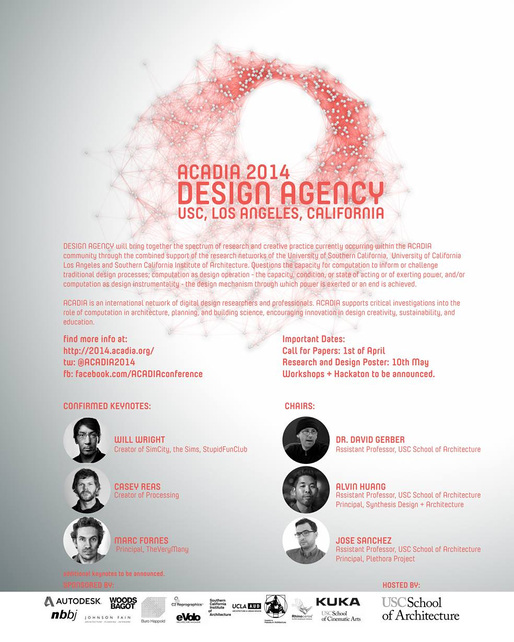 Call for Papers:ACADIA 2014 Design Agency Conference