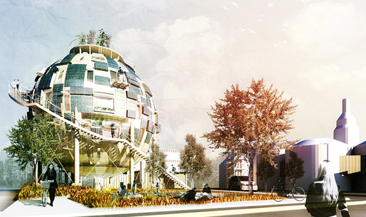 Third Prize at the 2011 DOW Design to Zero competition: Oil Silo Home by PINKCLOUD. DK (Image: PINKCLOUD. DK)