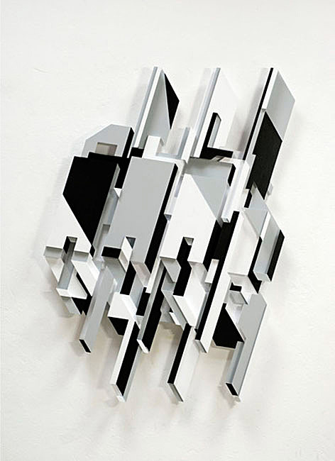 Delta, three-dimensional graffiti relief