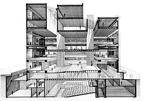 Paul Rudolph, Rudolph Hall, section