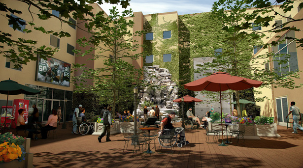 interior hospital courtyard