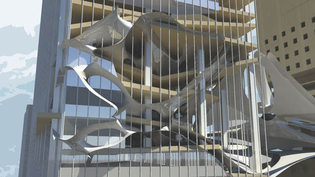Offices and gallery for large sculpture