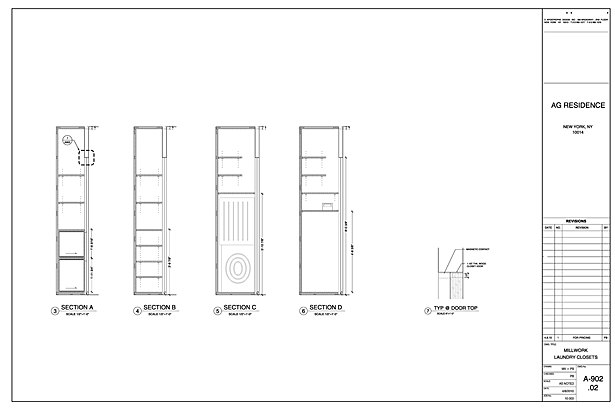 Laundry closets sections