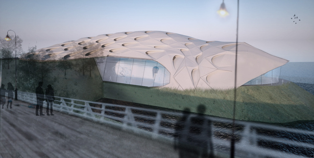 West Exterior Render from Boardwalk