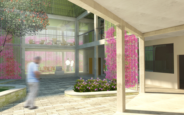 Courtyard Rendering from the Ground Floor