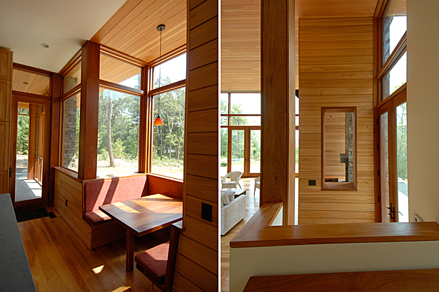 breakfast nook and music room