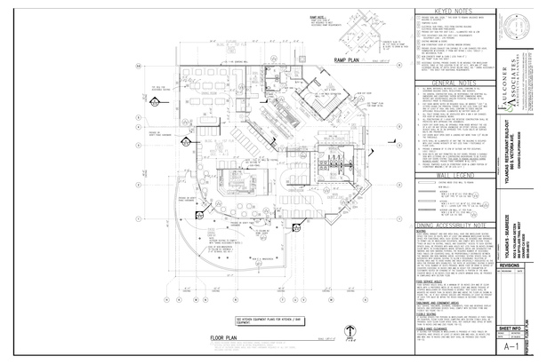 New restaurant build-out in shell space with outdoor dining area