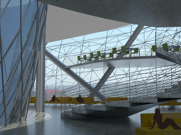 View from inside the Nightclub / Bar at the top 2 floors of the building