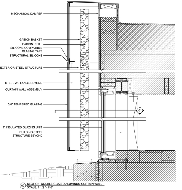 Early Curtain Wall Detail
