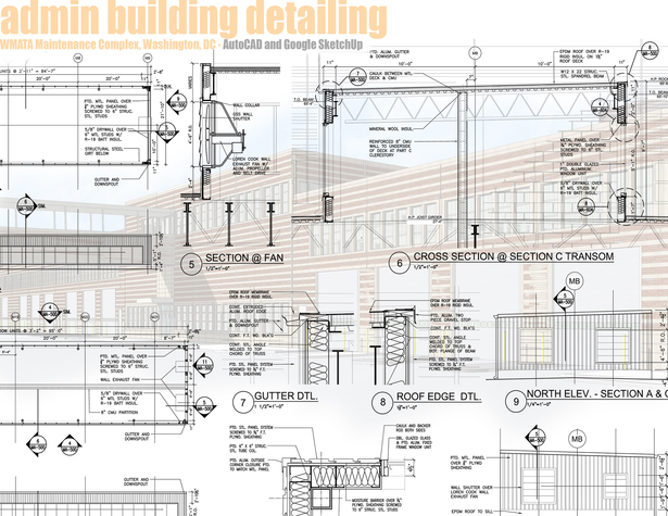 Maintenance and Administration Building - Detailing and Sketchup Render
