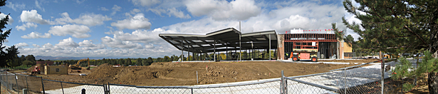 Construction view of south elevation