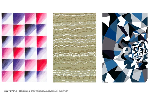 Options for custom wall coverings: hand-painted and in illustrator