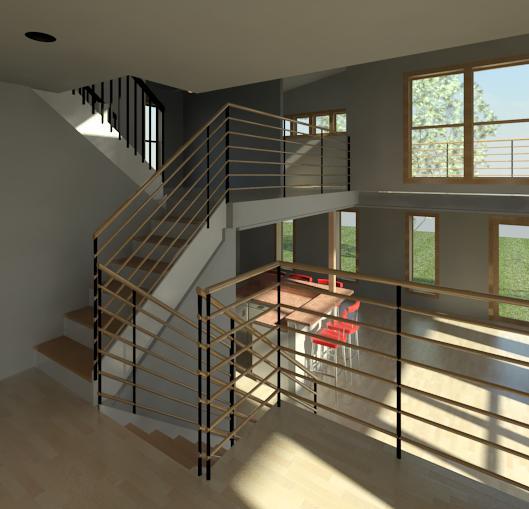 living room looking to leisure room and loft