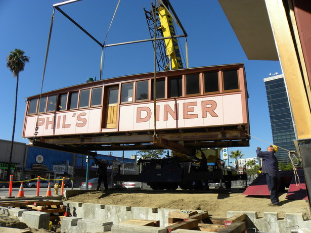 Being lifted on to new foundation