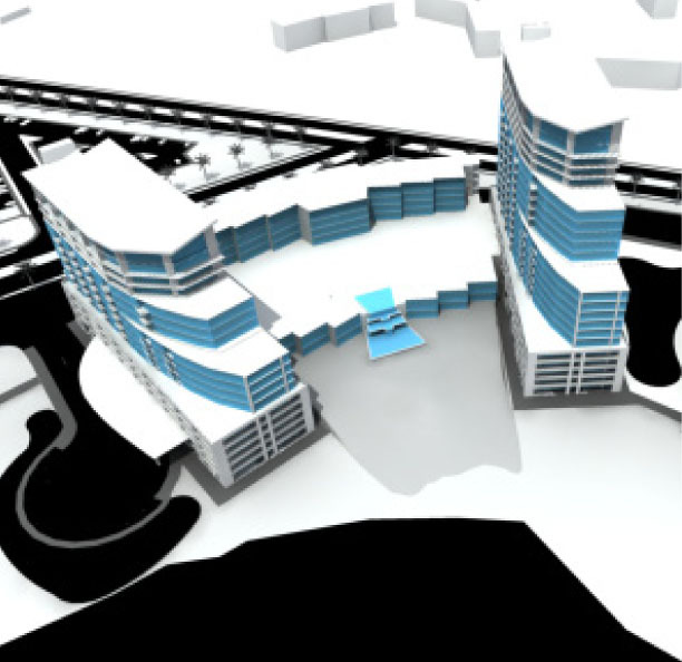 3D Model of Towers for Grand Beach Resort in Orlando, FL