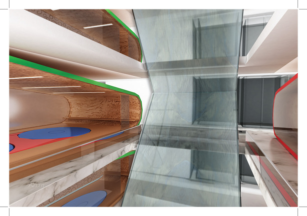 Atrium and its connection between floors