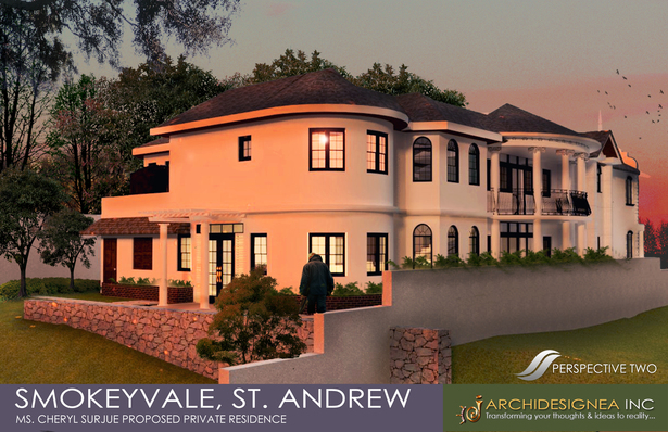 Rear Facade of the Proposed Private Residence