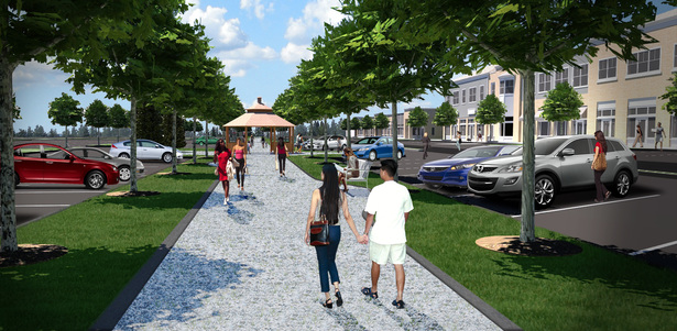 3d rendering of Main Street Allee (Sketchup+SU Podium+Photoshop)