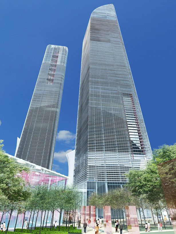 Greenland Yinchuan Super Tall Project, rendering by John Portman & Associates
