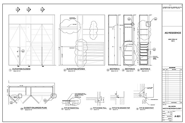 Master Bedroom millwork details