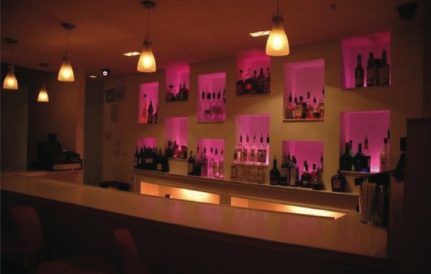 Bar and bottle display