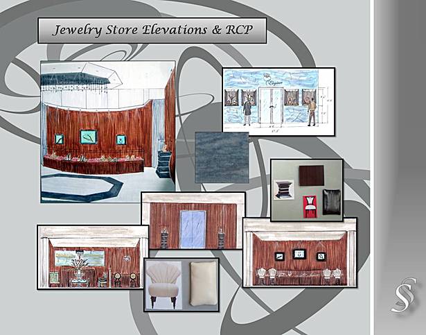 Jewelery Store Elevantions and Renderings
