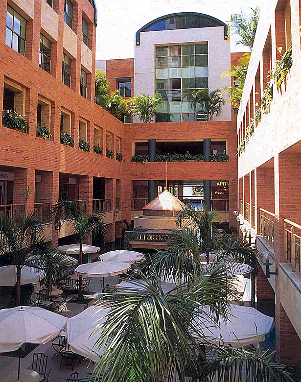 Open courtyard with cafe