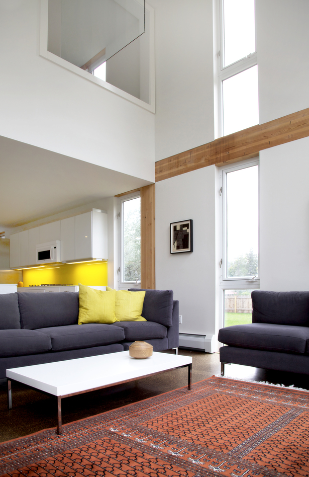 View of the double height space