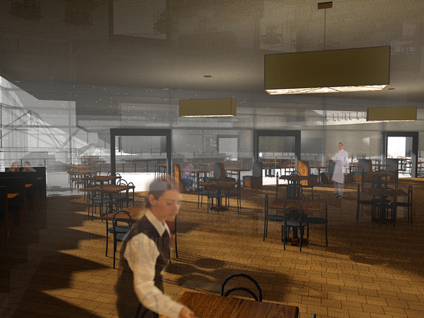 Restaurant - Rendered in Podium and entorage added in Photoshop