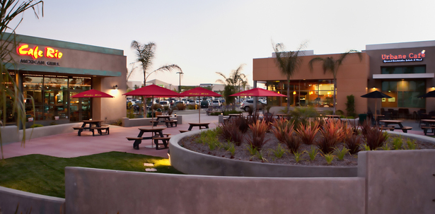 Rose Ranch Retail Center with restaurants and outdoor patios