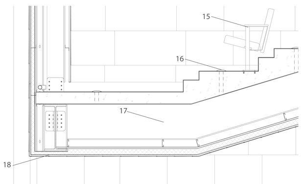 Detail Drawing of the bottom of the screening room condition.