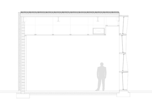 Section through main gallery