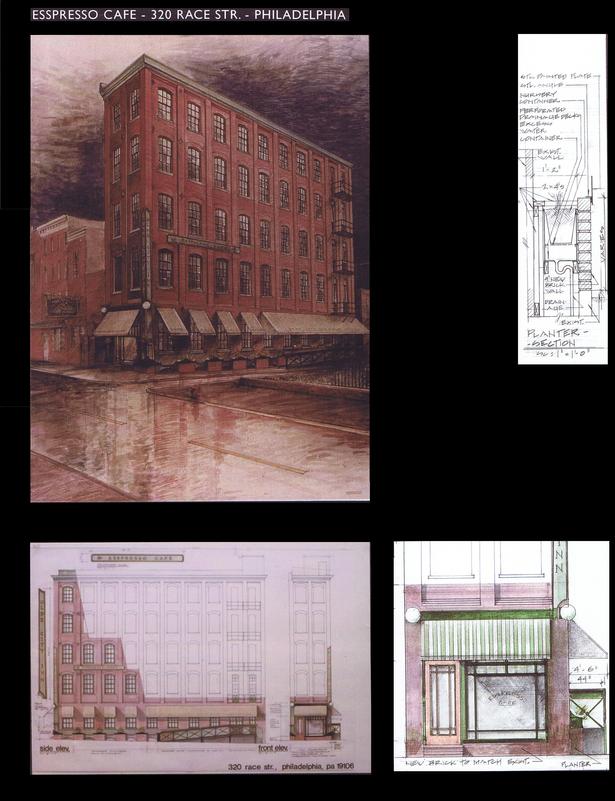 Perspective View, Elevations, Details