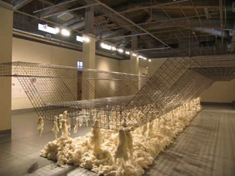 Final Installation Artwork - Flying Trench; image via Rubin Center for the Visual Arts, UTEP