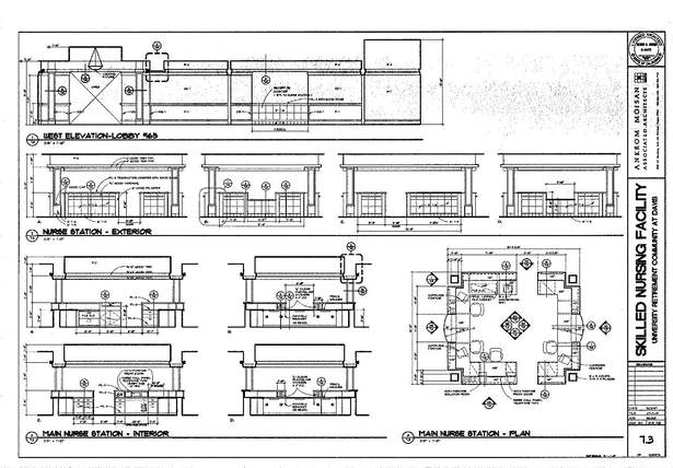 Interior Elevations- Lobby & Nurse Station Plan