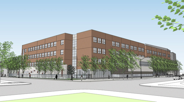 Model view at corner of 74th Street and 56th Ave.