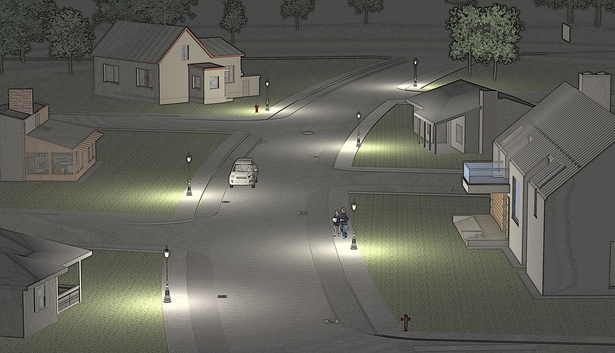 Night Render Streets U.Development (FProject Civil Engineering)