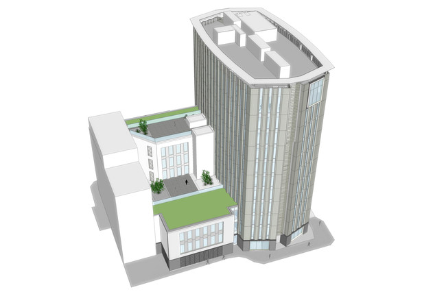 South view, sketch-up model